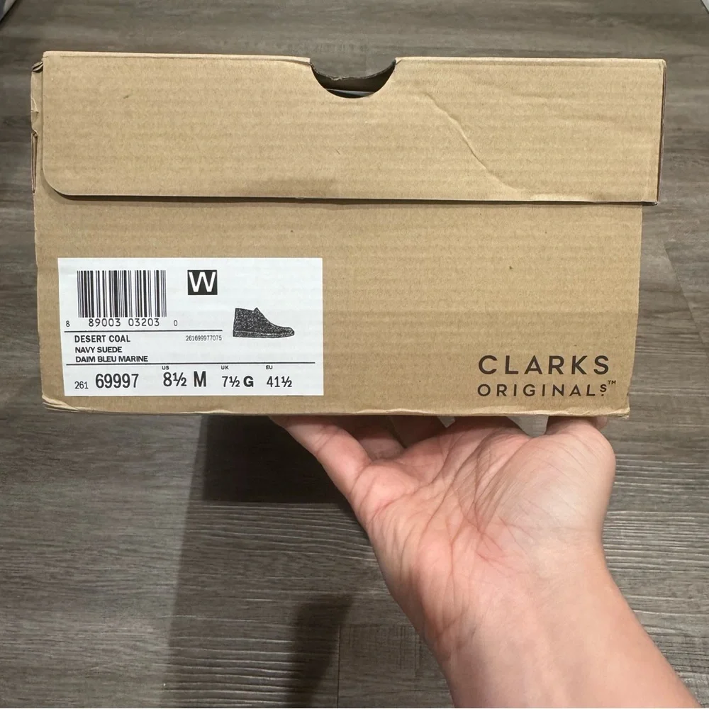 Clarks Original Desert Coal Navy Suede Chukka Boots